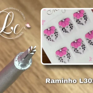 Carimbo Raminho L302 para unhas artesanais – Modelo L302