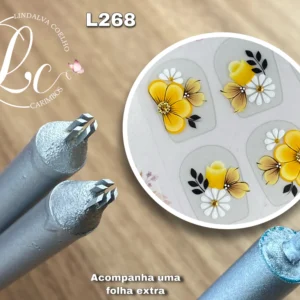 Carimbo Raminho Cod: L268 na internet para unhas artesanais – Modelo L268
