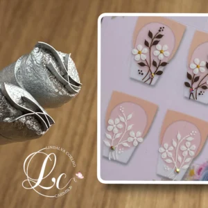 Carimbo raminho L221 para unhas artesanais – Modelo L221