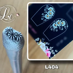 Carimbo Cod:L404 Acoplado 3 em 1 para unhas artesanais – Modelo L404